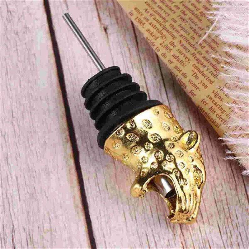 Bottle Stopper Pourer Corks Caps Modeling Leopard Head