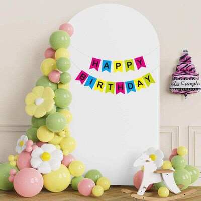 Custom Arch Backdrops Background Pink Black White Birthday P