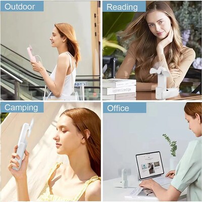 XIAOTREE Portable Mini Handheld Fan Small Pocket Fan USB Rec