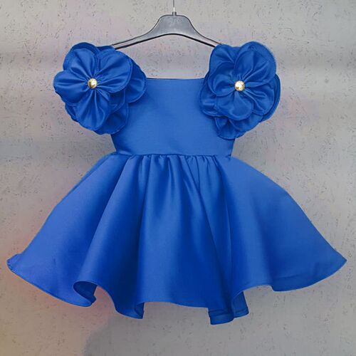 New Fashion Flowers Girls Dress 1st Year Birthday Party Baby