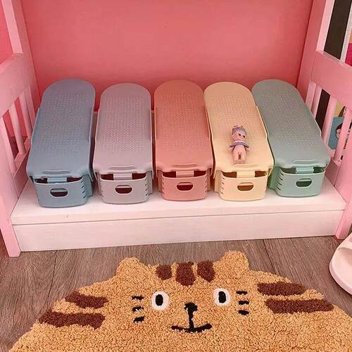 7 Pcs Minimalist Modern Shoe Rack Shoe Storage Rack Double-L