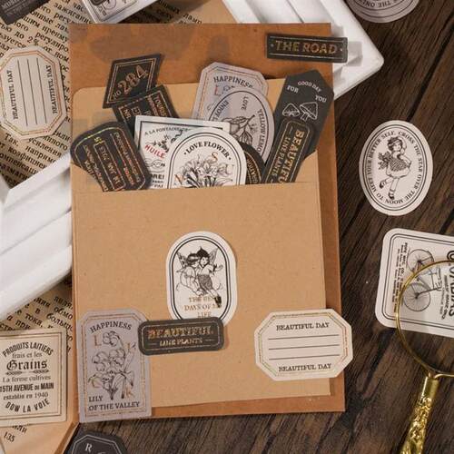 Mr. Paper Light Retro Label Box ers Writable Sealing er Deco