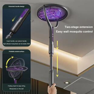 Rotating Head Electric Fly Swatter Rechargeable Fly Zapper 2