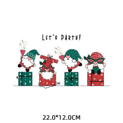Christmas Tree Patches on Clothes Cartoon Cute Santa Claus I