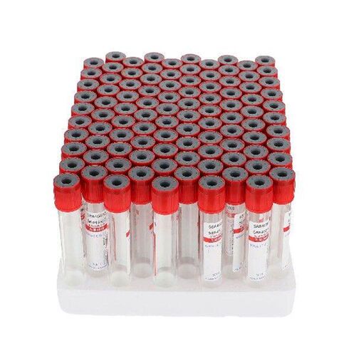 100 Pcs 10ml Blood Collection Tube Test Tubes with Lids