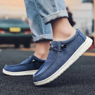 Large Size Outdoor Mens Casual Denim  Shoes Vulcanize Shoes
