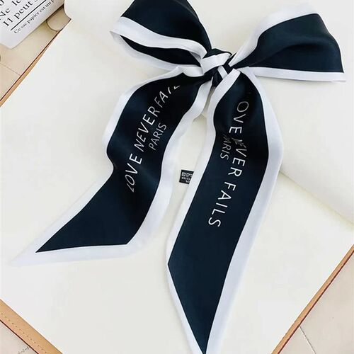 NEW Fashion Print Hair Ribbon Scarf Women Neck Tie Bag Scarf