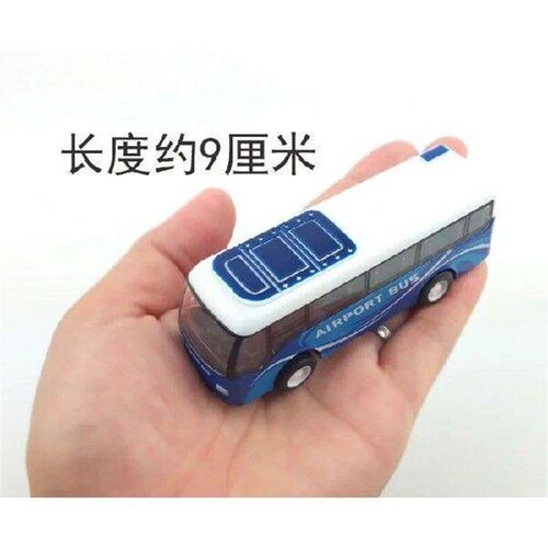 Pull Back Bus Model Toy Educational Simulated Movable Car