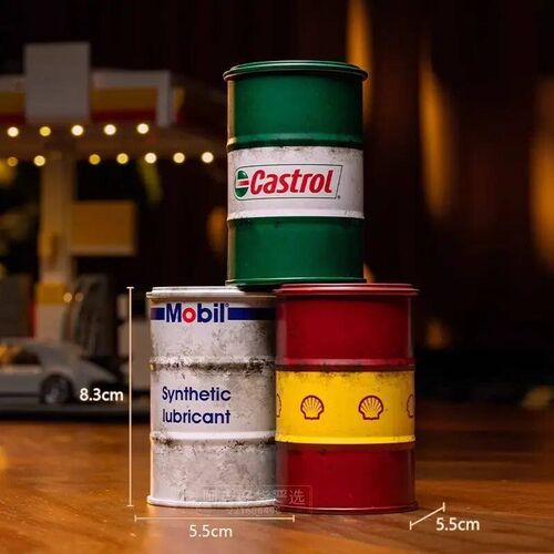 Gulf Oil Racing Car Paint Micro Model Iron Box Scene Decorat