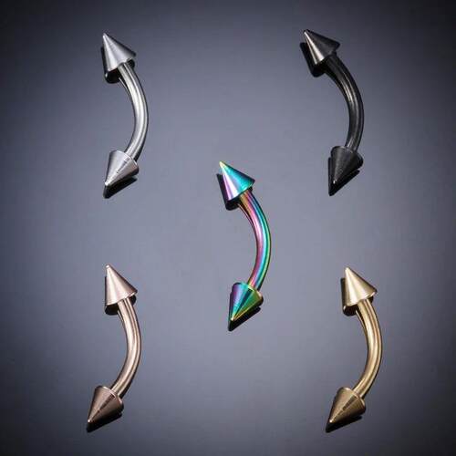 1/5Pcs Eyebrow Lip Piercing Banana Shape Lip Ring Stainless