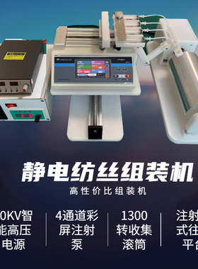 斯贝宁静电纺丝机收集器低速滚筒300RPM数显无极调湿纺丝牵引拉伸