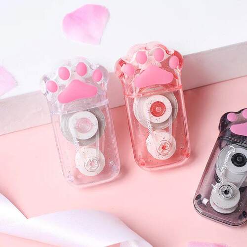 5mm * 6m White Out Cute Cat Claw Correction Tape Pen School