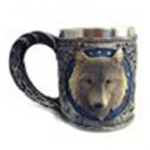 2020 new Wolf Head Stainless Steel Resin Beer Juice Milk