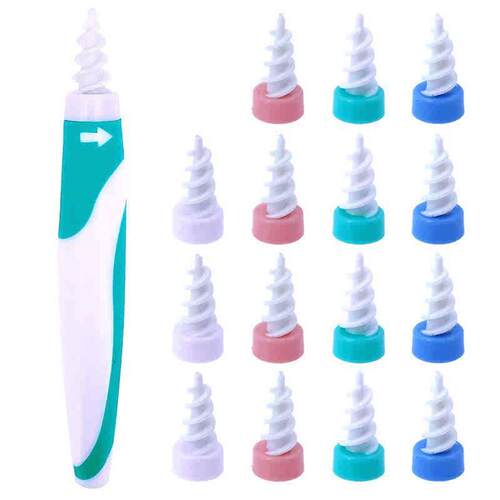 Ear Wax Removal Tool Soft Silicone Spiral Ear Cleaning 16 Re