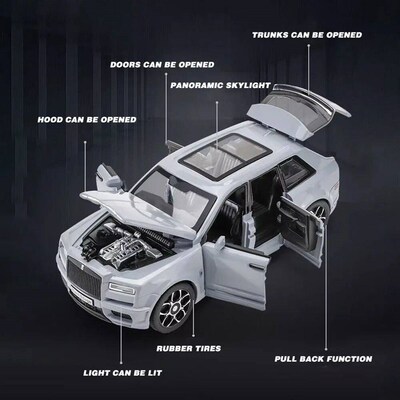 1:32 Rolls Royce SUV Cullinan Alloy Car Model Diecasts Metal