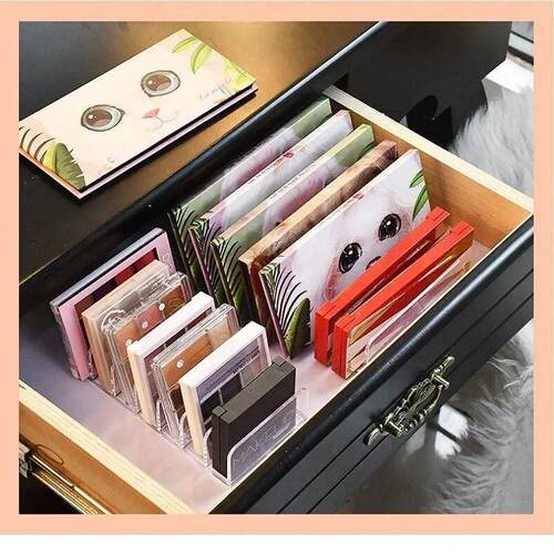 Eye Shadow Tray Storage Rack Transparent Powder Box Desktop