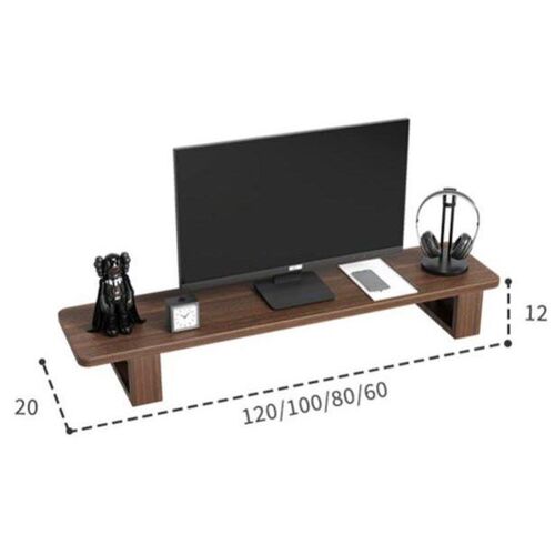 Large Dual Monitor Stand Riser, Solid Wood Desk ShelXf Offic