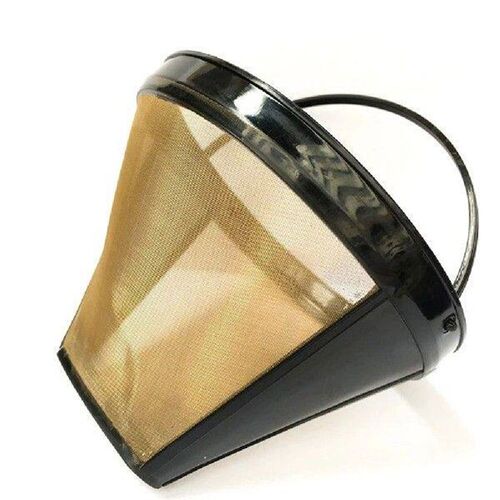 1pc Washable Handle Coffee Filter Stainless Steel Reusable