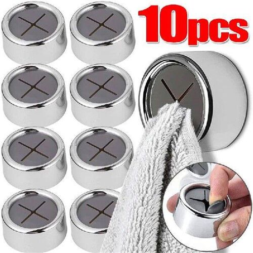 1/10Pcs Wall Mounted Towel Plug Holder Round Tea Towel