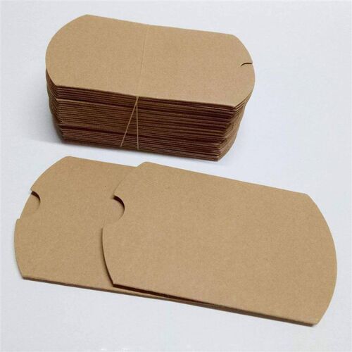 50PCS Kraft Paper Pillow Box Wedding Party Gift Candy Boxes