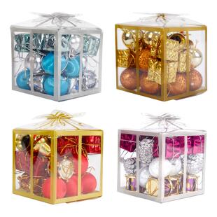 Christmas pendants colored balls gift boxes Tree Hanging圣诞