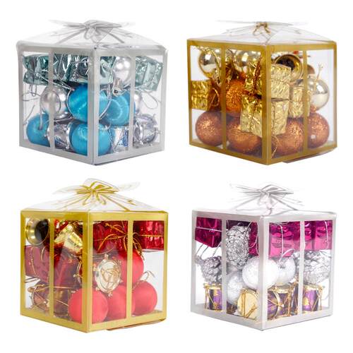 Christmas pendants colored balls gift boxes Tree Hanging圣诞