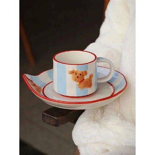 Ahunderjiaz-Ceramic Coffee Mugs, Couple Afternoon Tea, Milk