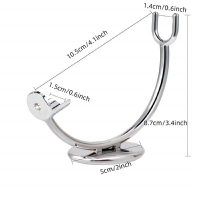 Beard Mens Shaving Brush Stand Shaver Stainless Steel Holde