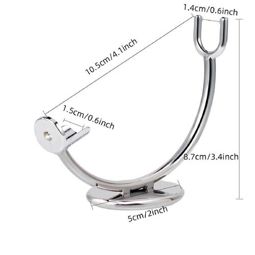 Beard Mens Shaving Brush Stand Shaver Stainless Steel Holde