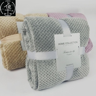 Flannel Fleece Sofa Throw Soft Travel Blanket Warm Bedspread