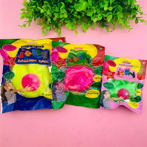 1PC Solid Inflatable Squeeze Ball Transaparent Bubble Ball