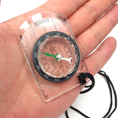 Outdoor Camping Hiking Transparent Plastic Compass Compass