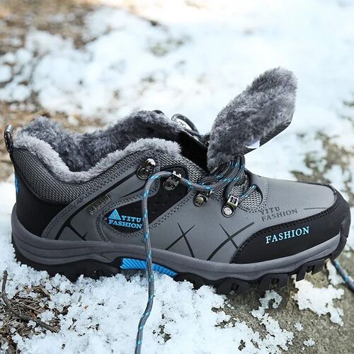 Winter Men Snow Boots Plush Big Size 47 46 Outdoor Mens Snea