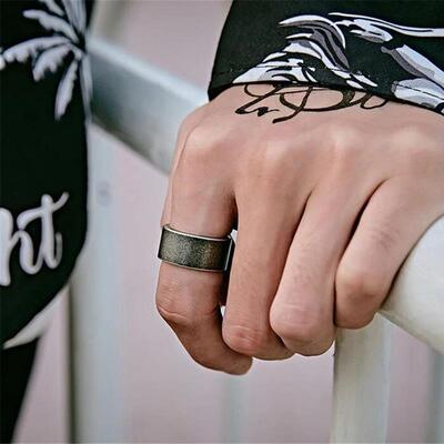 Silver Color Chunky Stainless Steel Rings for Men 8/10/12mm