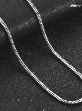 11.52.44mm Mens Waterproof Stainless Steel Sliver Color Neck
