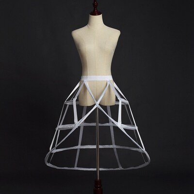 Cage Hoop Petticoat Women Irregular Crinoline Skirt Pannier