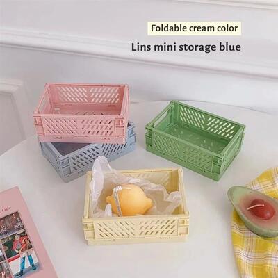 6 Color Organizing Storage Baskets Case Folding Student Desk
