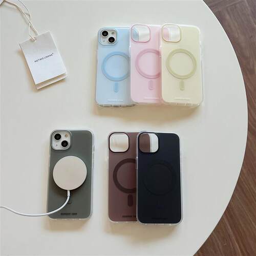 Solid Color Matte Texture Wireless Charge Magnetic Cover Cas