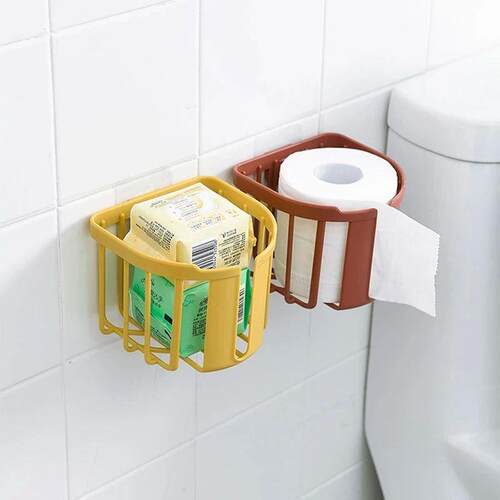 Punch-Free Toilet Paper Shelf Bathroom Kitchen Tissue Box Wa