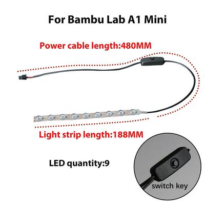 For Bambu Lab A1/A1 mini Led Light Strip Fill light Ra95 24V
