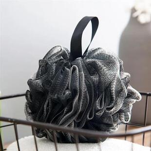 Soft Shower Mesh Foaming Sponge Exfoliating Scrubber Black B