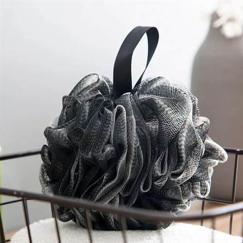 Soft Shower Mesh Foaming Sponge Exfoliating Scrubber Black B