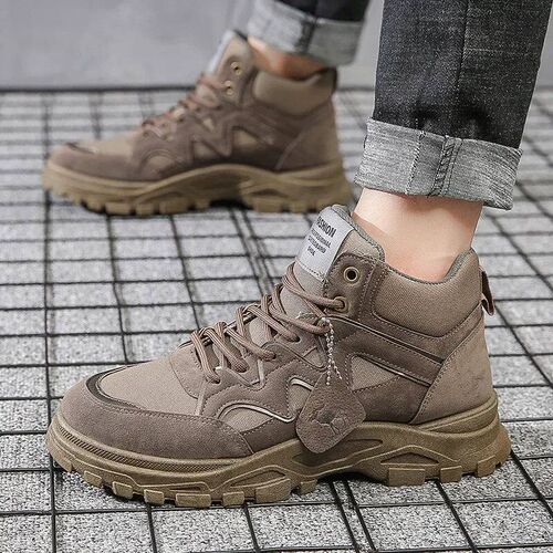 Winter Outdoor Mens Boots Fashion Platform Cowboy Ankle Boo