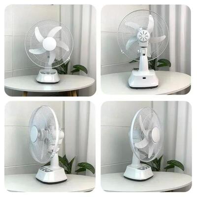 Solar Fan ACDC Portable Fan Desktop 14 Portable Rechargeab