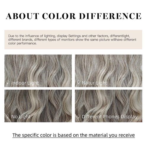 Long Grey Blonde Synthetic Wig for Women Ombre Blonde Wavy W