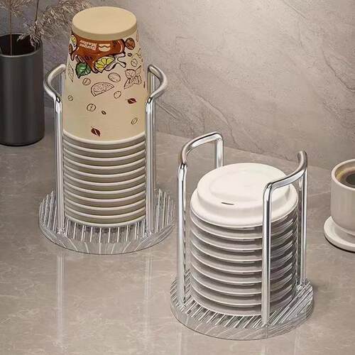 1PC Acrylic Paper Cup Holder Disposable Cup Remover Straw Cu