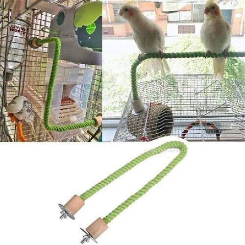 Bird Bite Toy Parrot Standing Woven Cotton Rope Toy Bird