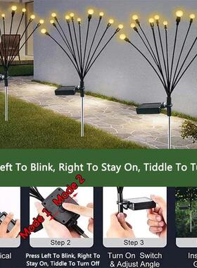 Solar LED Lights Garden Firework Warm Lights Outdoor 6/8 LED