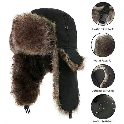 2024 Mens Women Unisex Warm Trapper Aviator Trooper Earflap