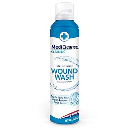 MediCleanse First Aid Sterile Saline Wound Wash, Promotes